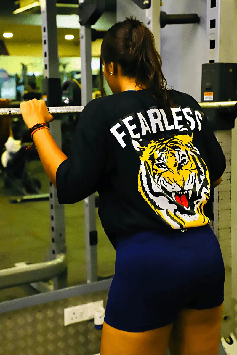 Fearless Roar Oversized T-shirt (Black)