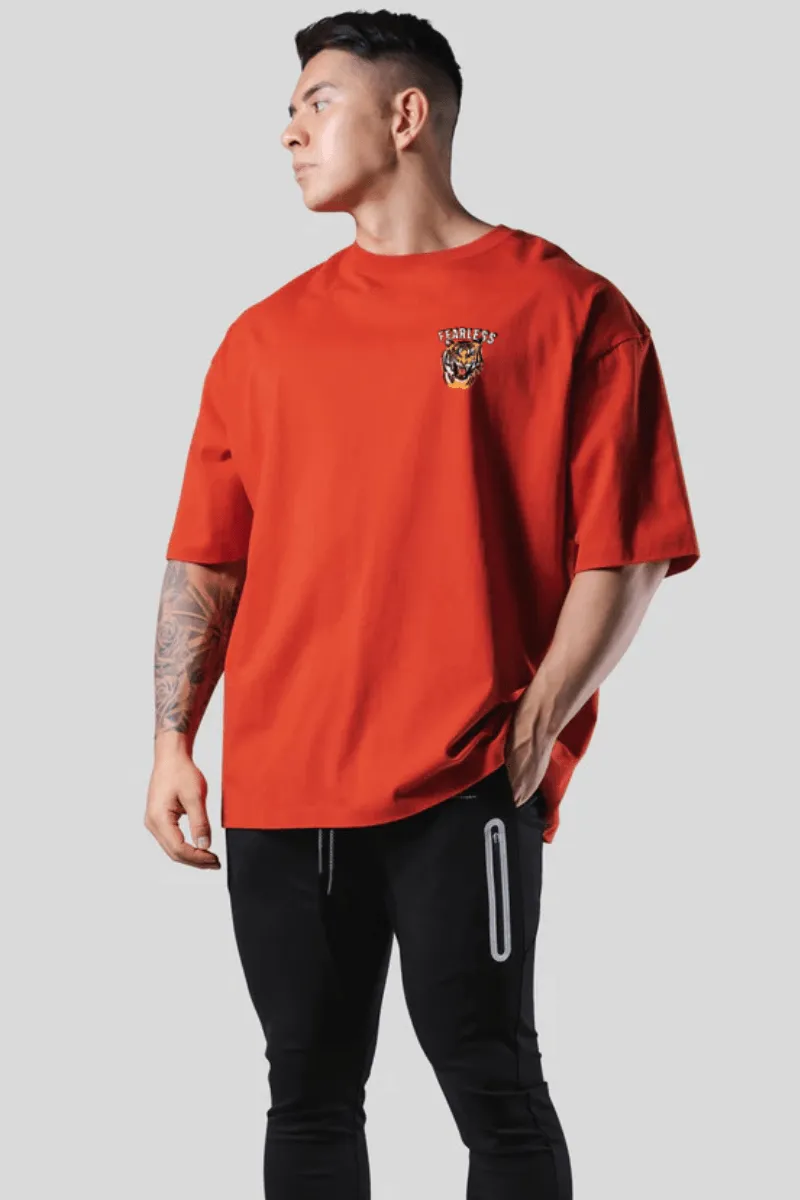 Fearless Roar Oversized T-shirt (ORANGE)