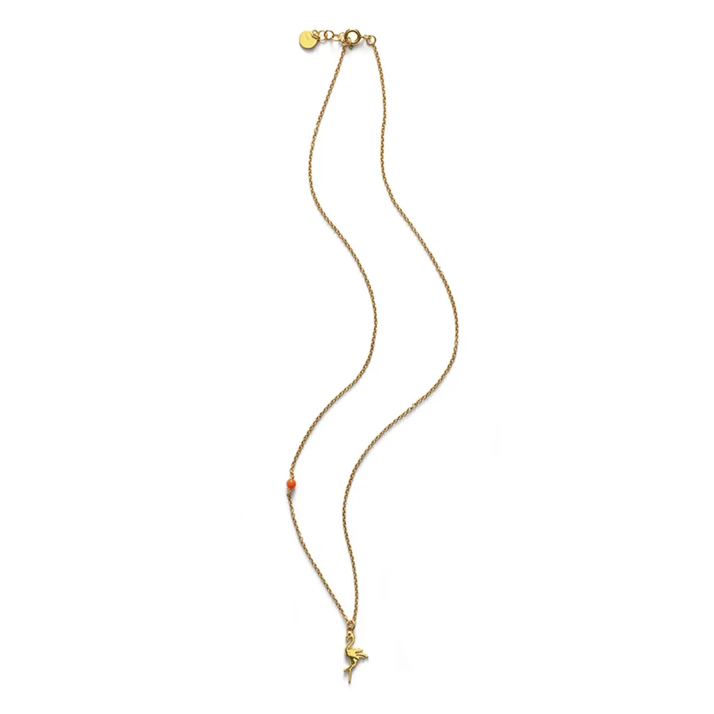 Flamingo Necklace, Gold