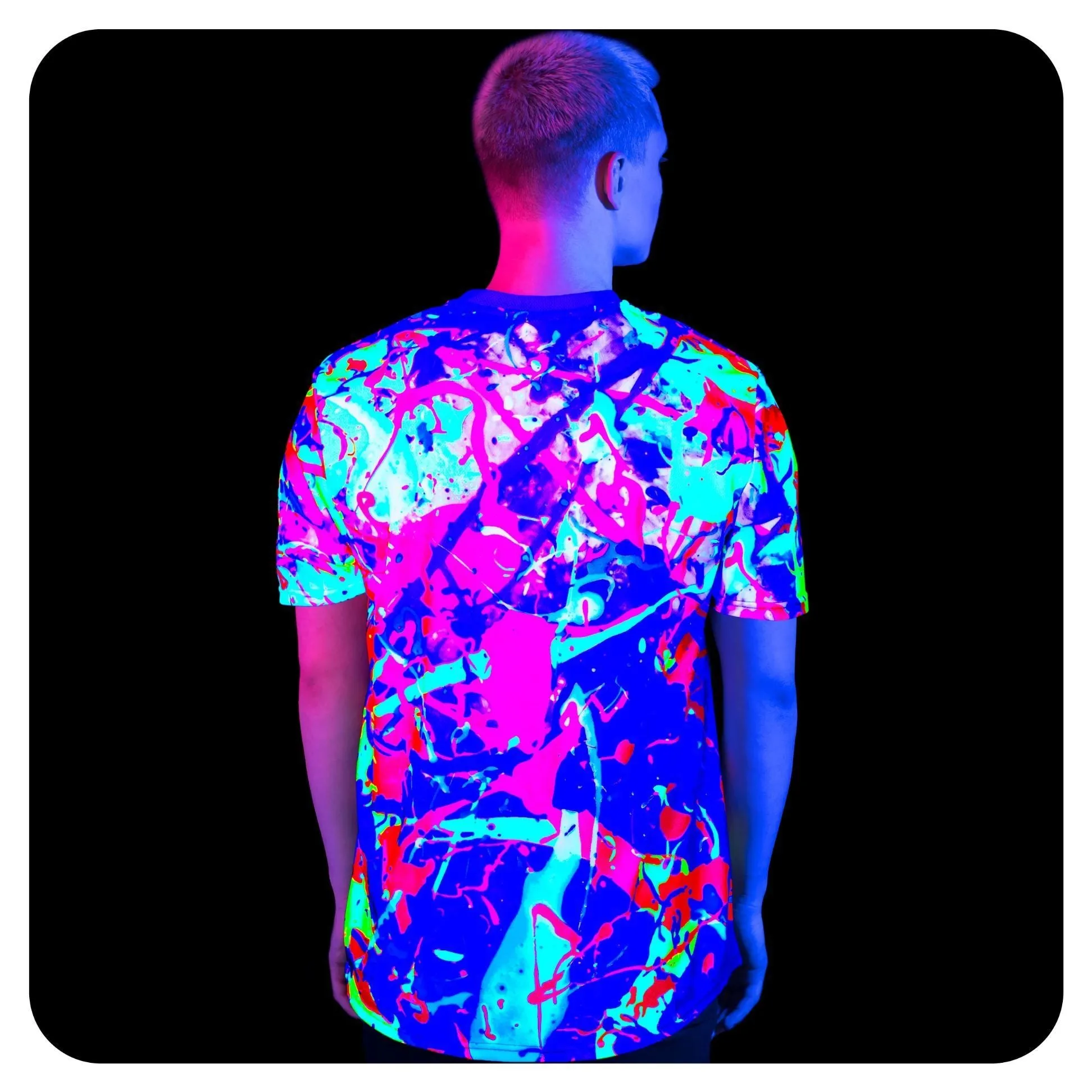 Fluorescent T-Shirt Glow in UV Fluorescent New Reality