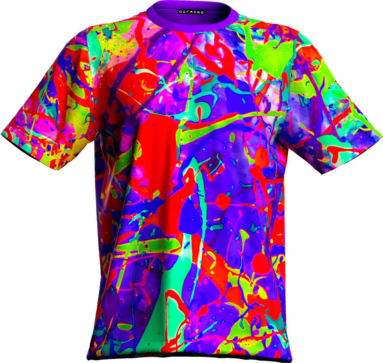 Fluorescent T-Shirt Glow in UV Fluorescent New Reality