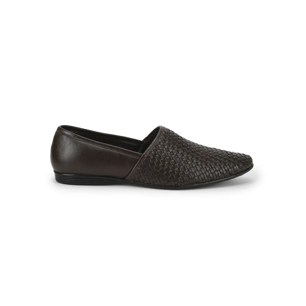 Fortune (Brown) Formal Slip on Shoes For Men JPL-247 By Liberty