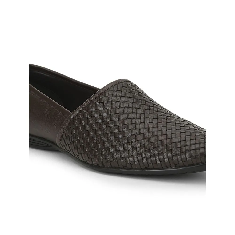 Fortune (Brown) Formal Slip on Shoes For Men JPL-247 By Liberty