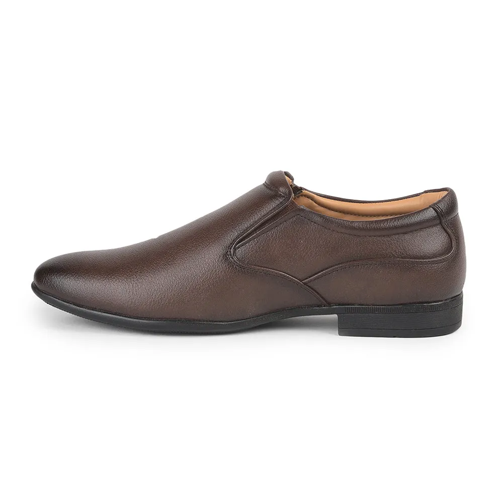 Fortune (Brown) Formal Slip on Shoes For Men UVL-31 By Liberty