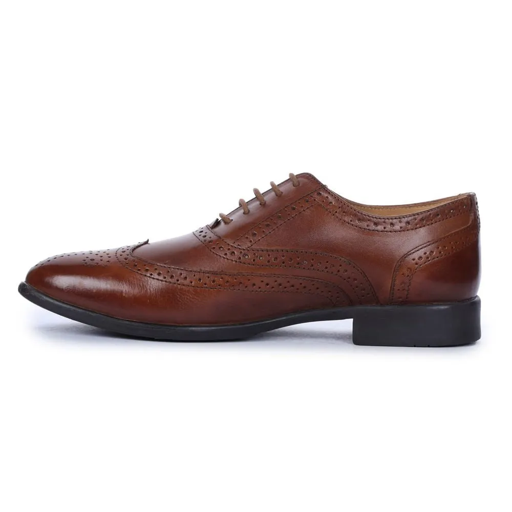 Fortune (Brown) Oxford Wintip Shoes For Men LFW-2 By Liberty