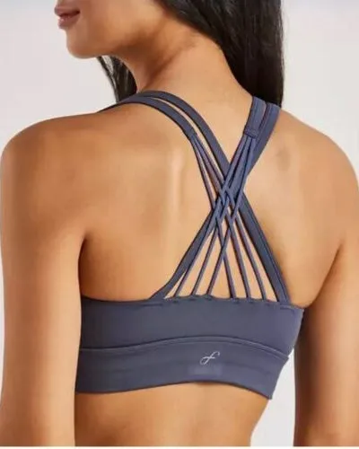 Freely Women's James Strappy Back Sports Bra Blue