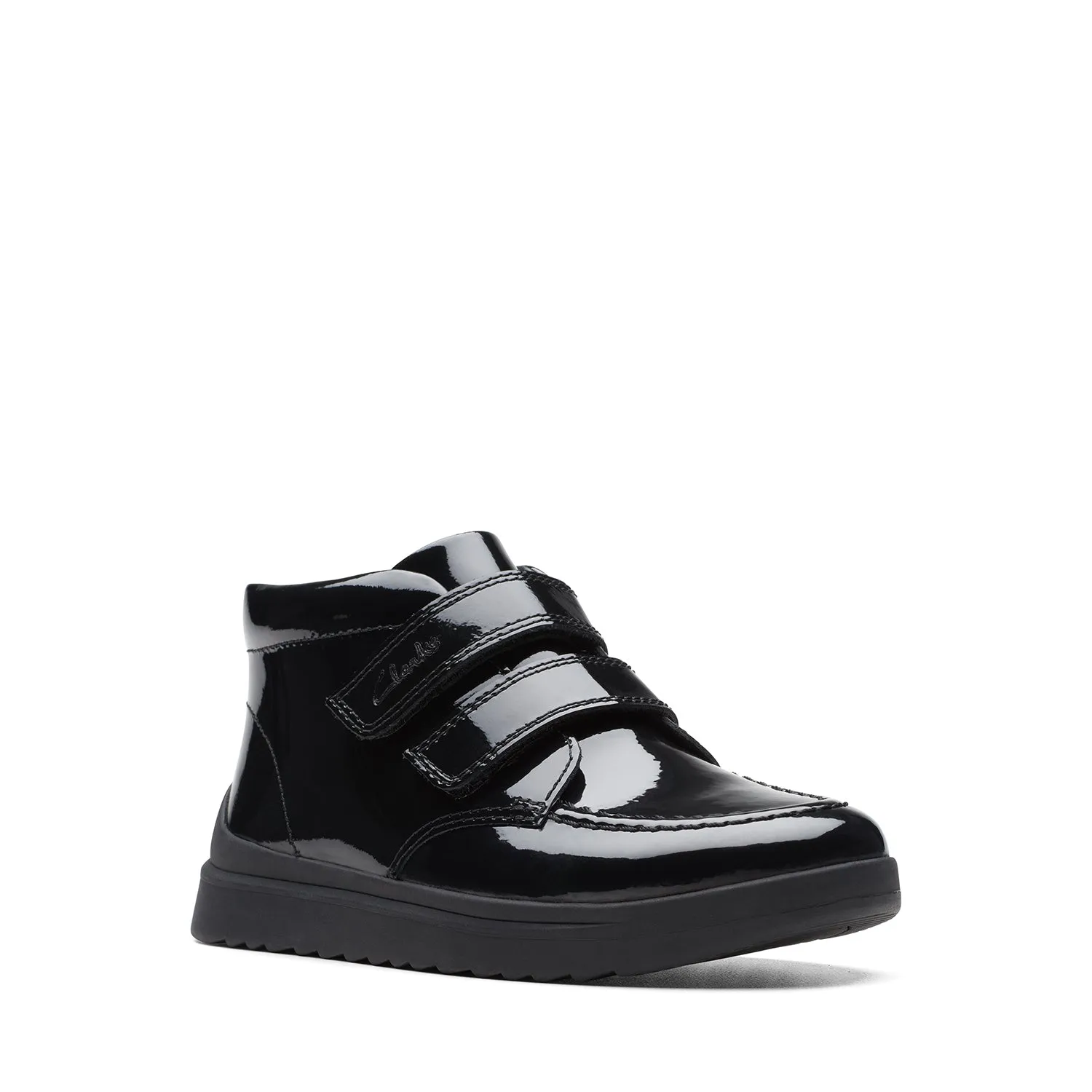 Girls - Goal Strap Kid. Black Patent