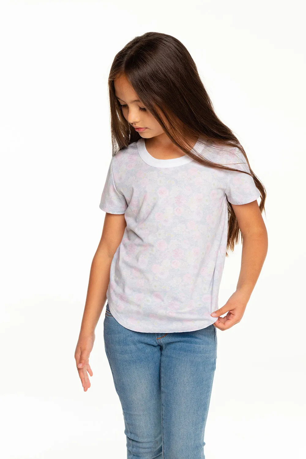 Girls Recycled Vintage Jersey Short Sleeve Scoop Back Shirt