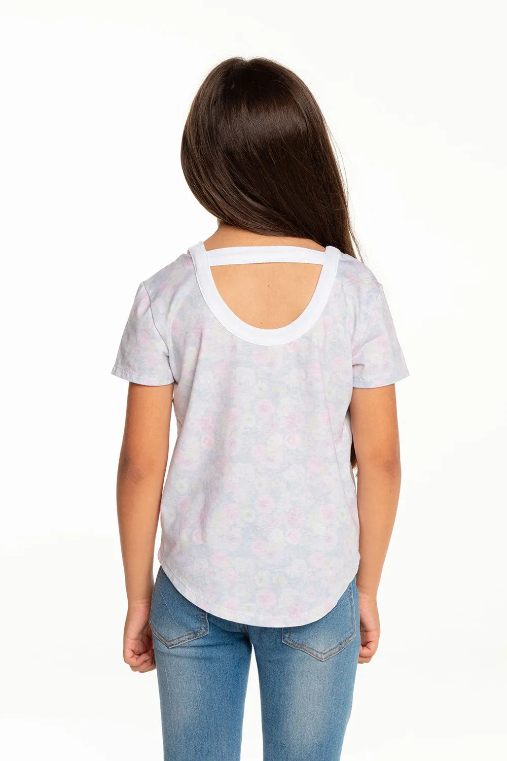 Girls Recycled Vintage Jersey Short Sleeve Scoop Back Shirt