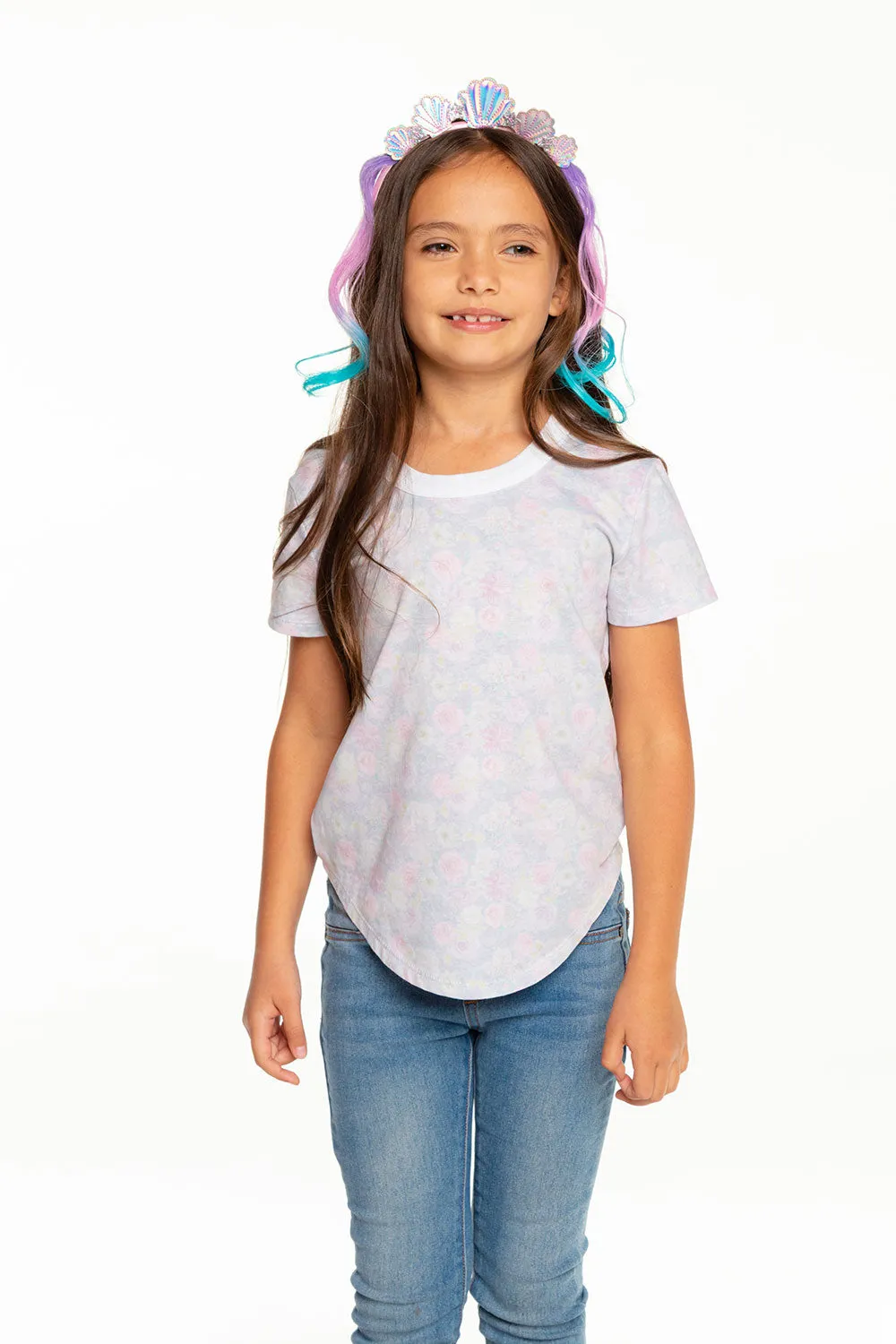 Girls Recycled Vintage Jersey Short Sleeve Scoop Back Shirt