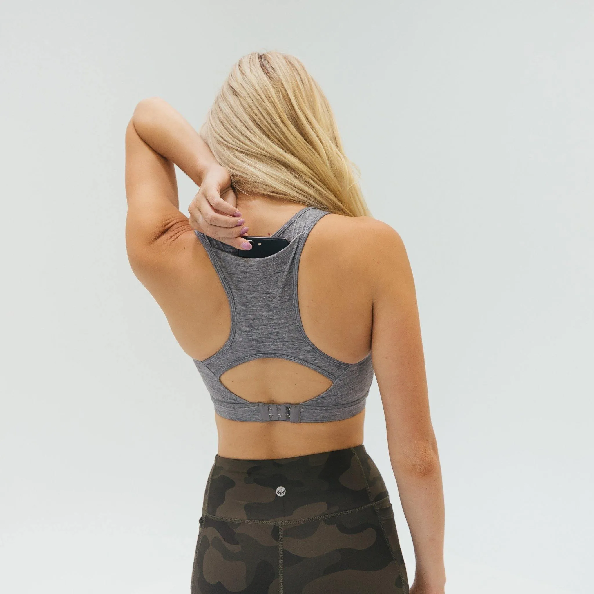 Go With The Flow Nursing Sports Bra - Heathered Gray