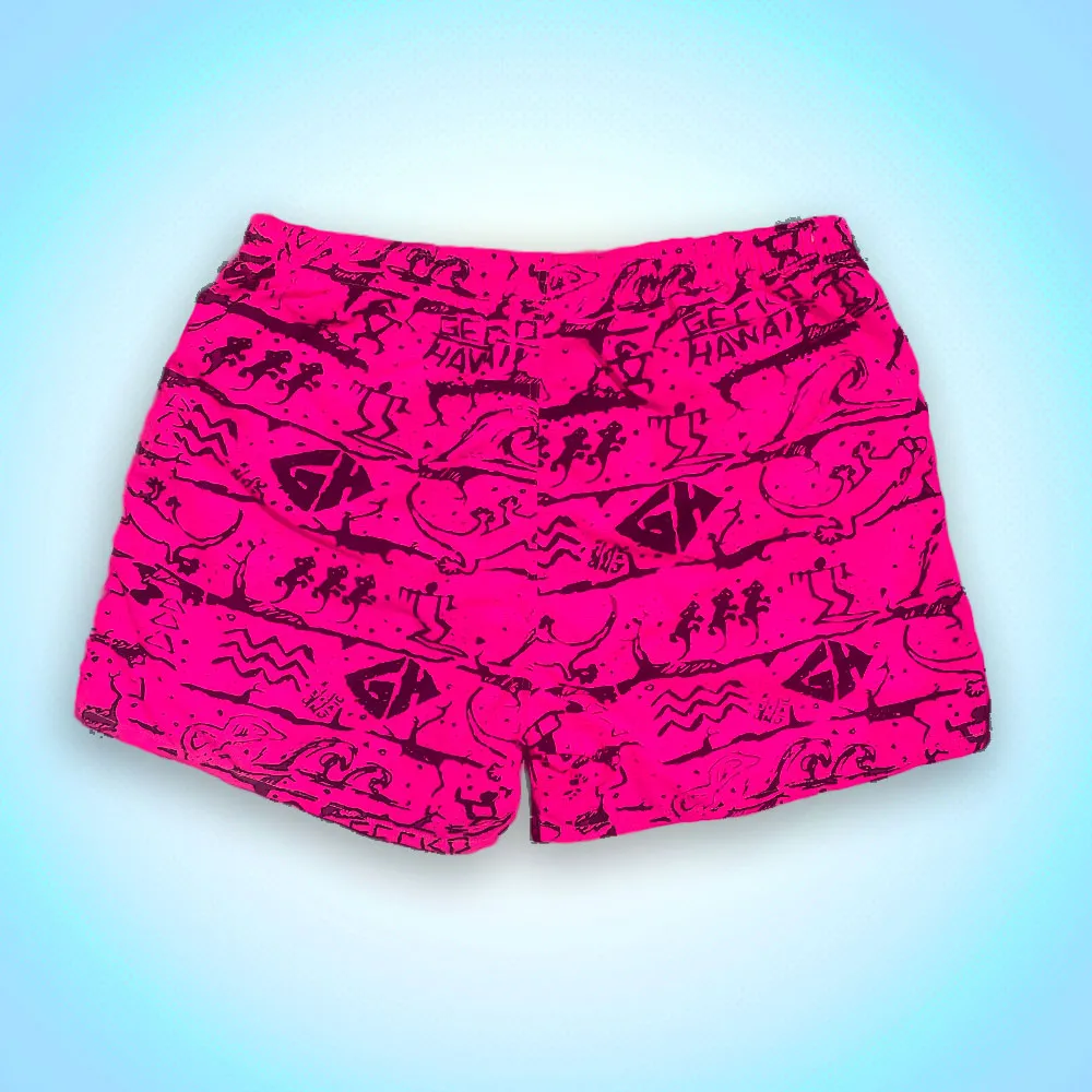 Iconic Gecko Wall Hot Pink Volley Shorts