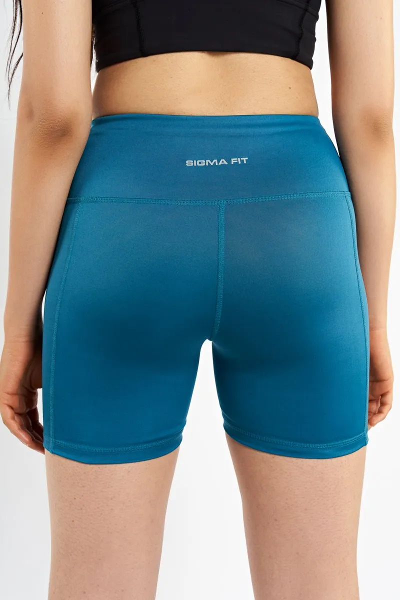 Ink Blue Basic Hot Shorts