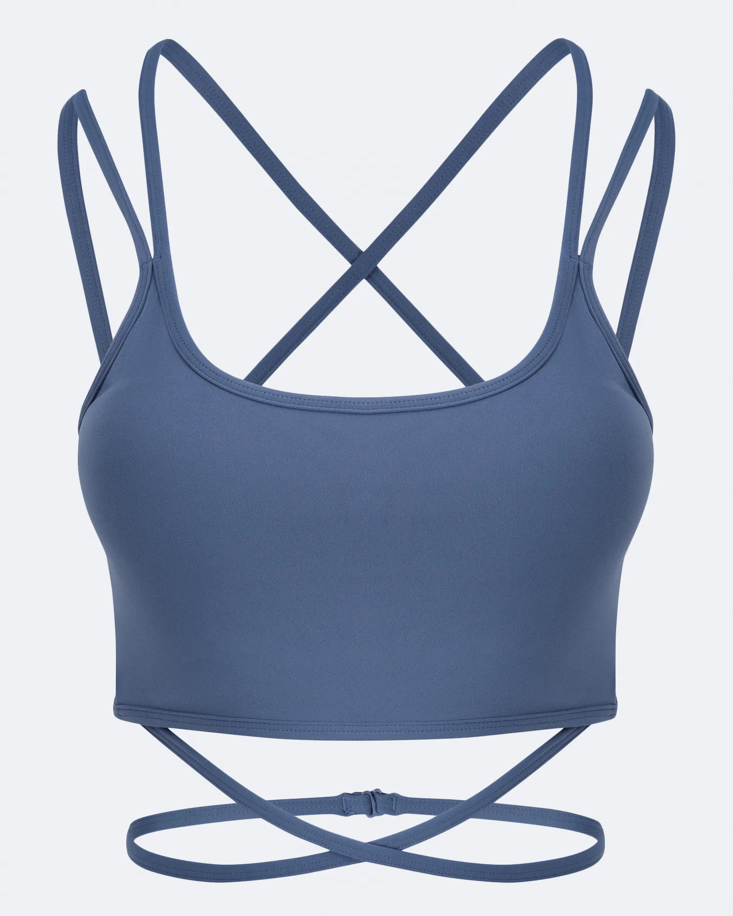 Iris Blue Strappy Front Top