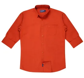 JDC Boy's Orange Solid Shirt