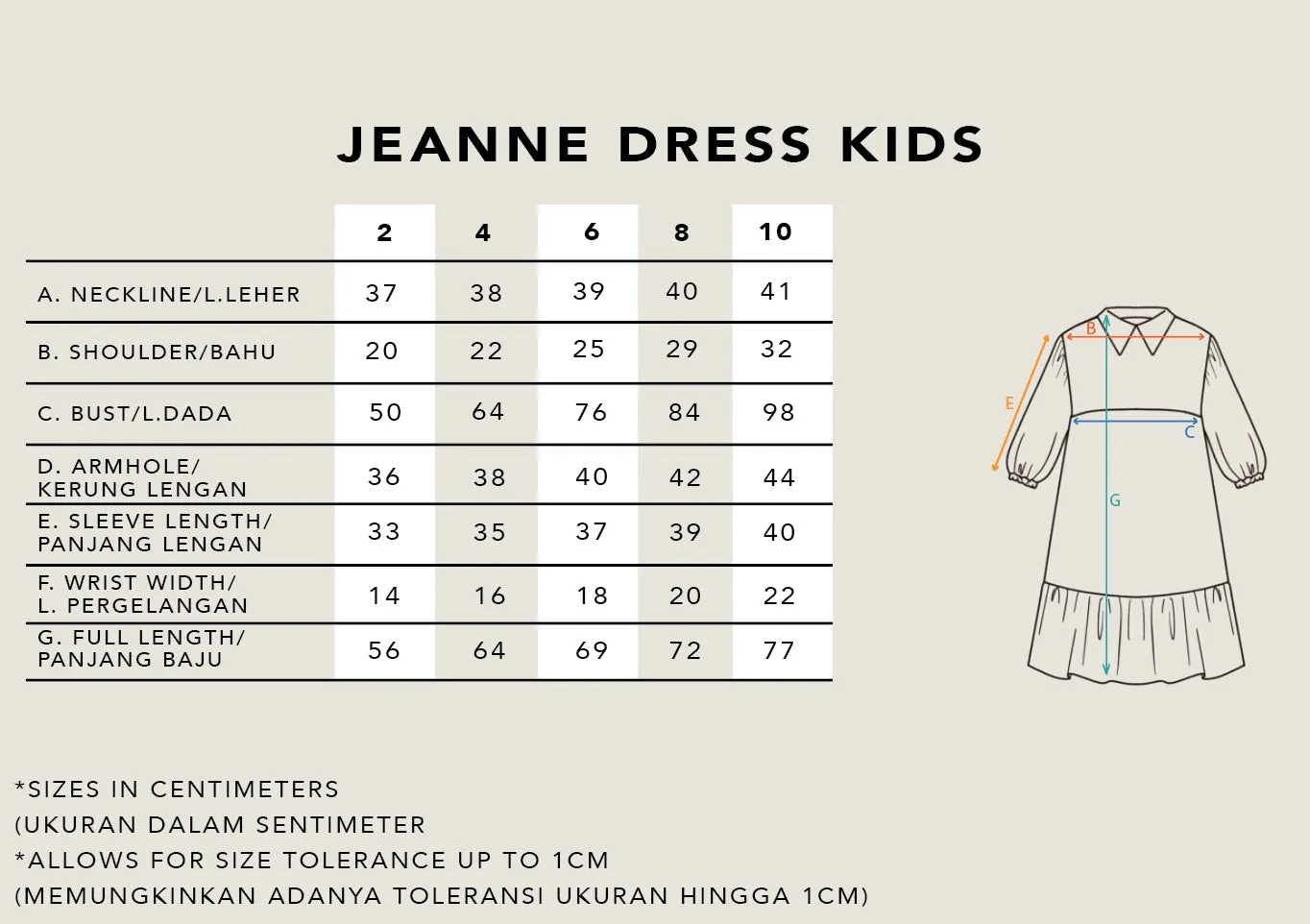 JEANE DRESS KIDS PEPPERMINT TEA