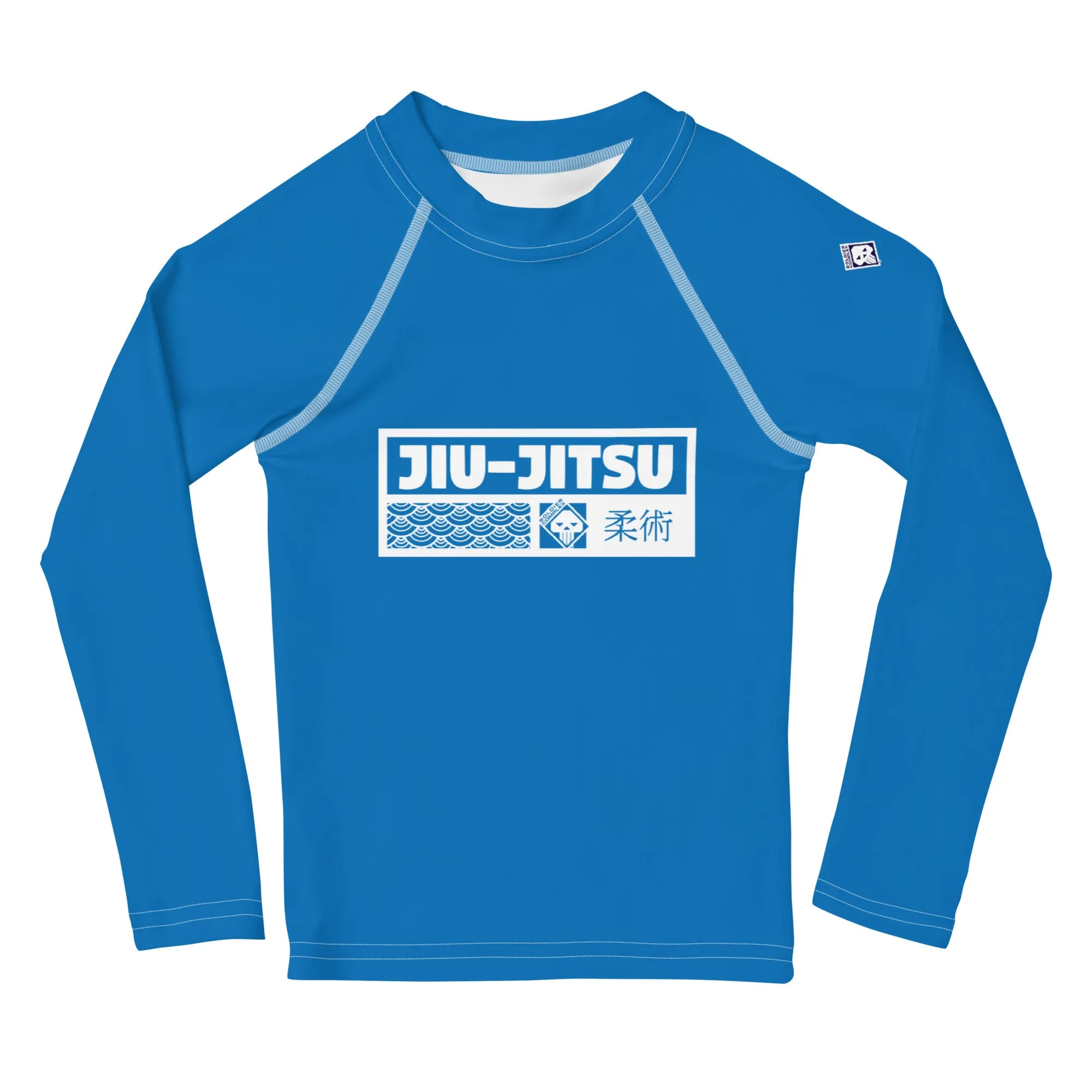 Kid's Girls Long Sleeve BJJ Rash Guard Jiu-Jitsu 004 - Azul