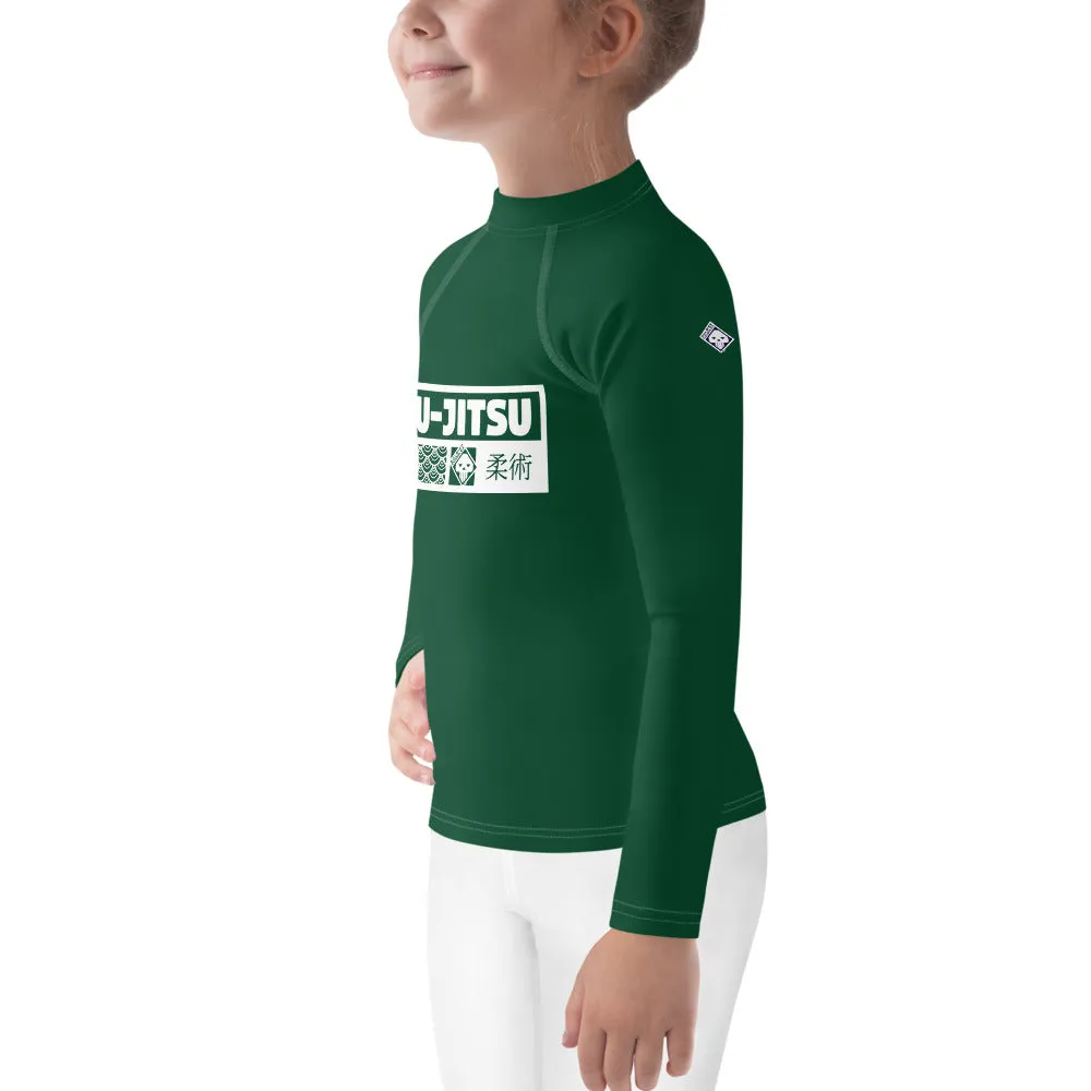 Kid's Girls Long Sleeve BJJ Rash Guard Jiu-Jitsu 008 - Sherwood Forest