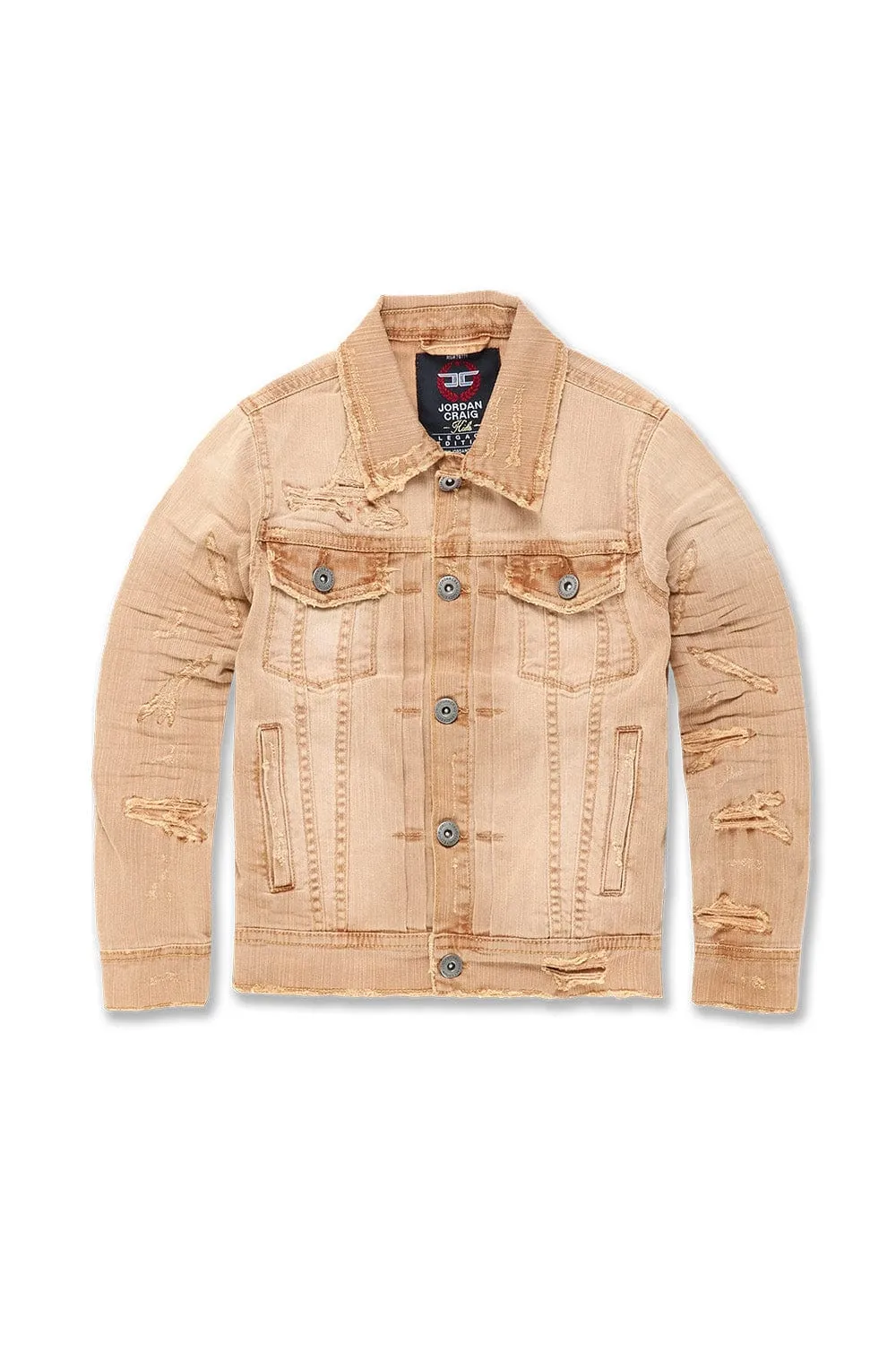 Kids Tribeca Twill Trucker Jacket (Peach)