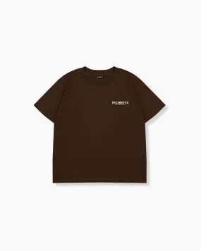 KIDZ RELAXED DROP SHOULDER TEE - CHOCO BROWN