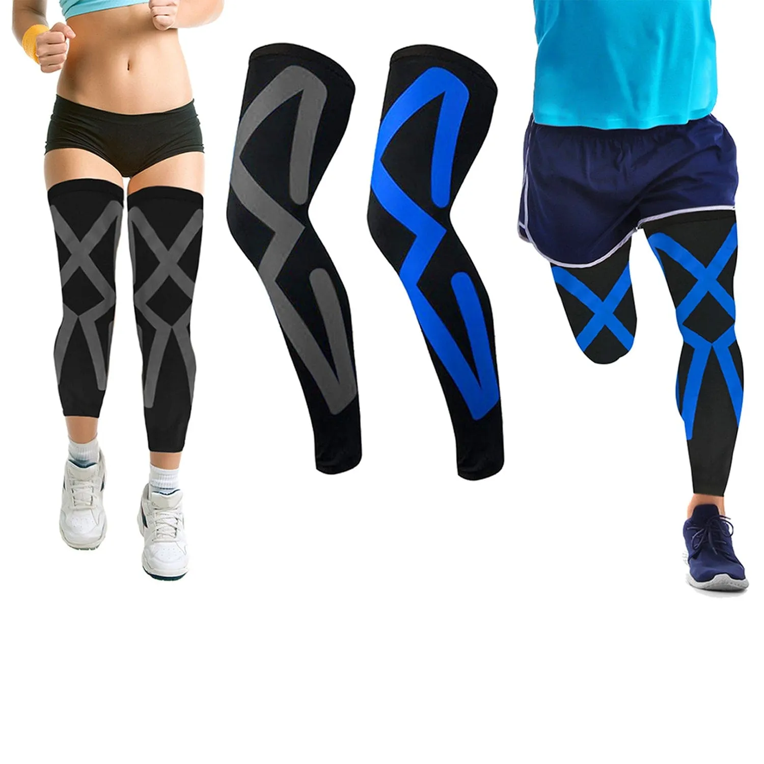 Kinesio Tape Knee & Calf Sleeves (4-Pack)