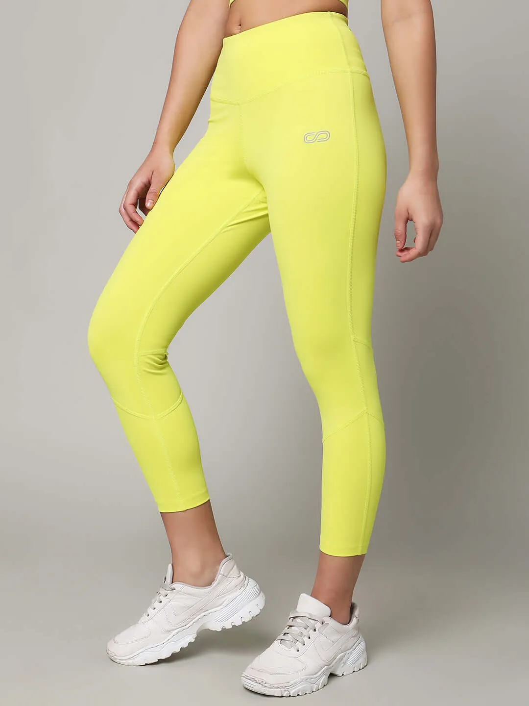 Lime Cross back Crop Top & 7/8 Leggings