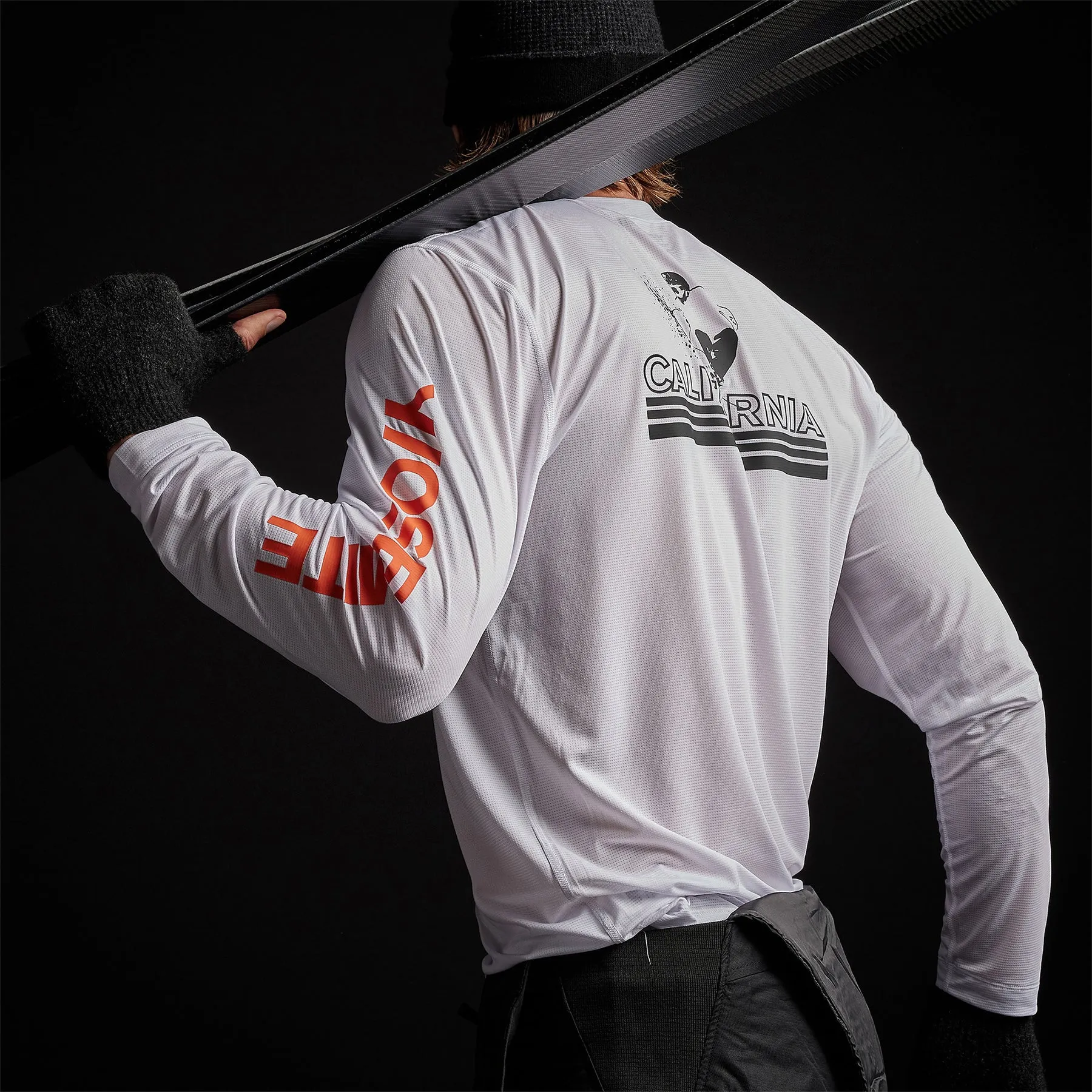 Long Sleeve Performance Crew - White