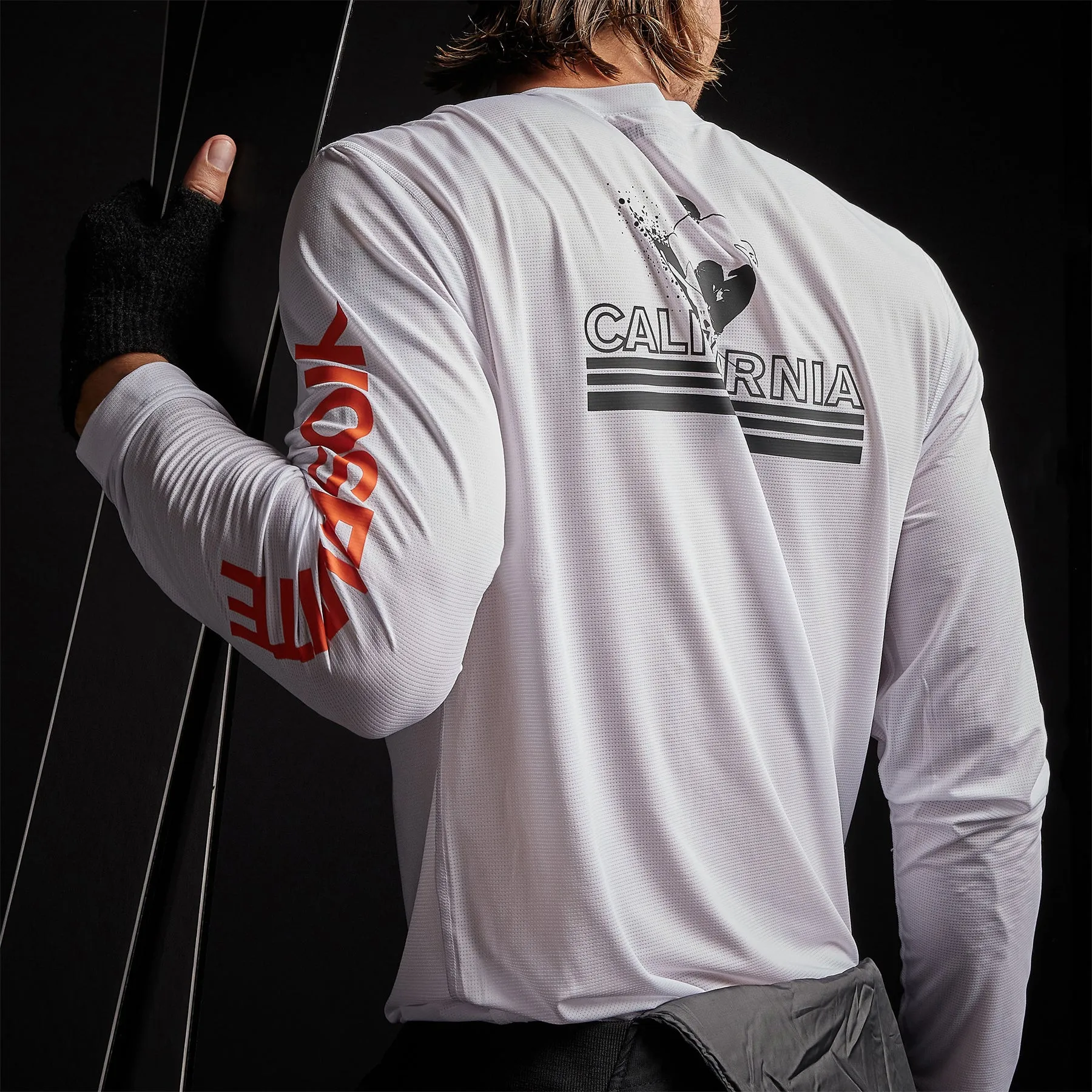 Long Sleeve Performance Crew - White