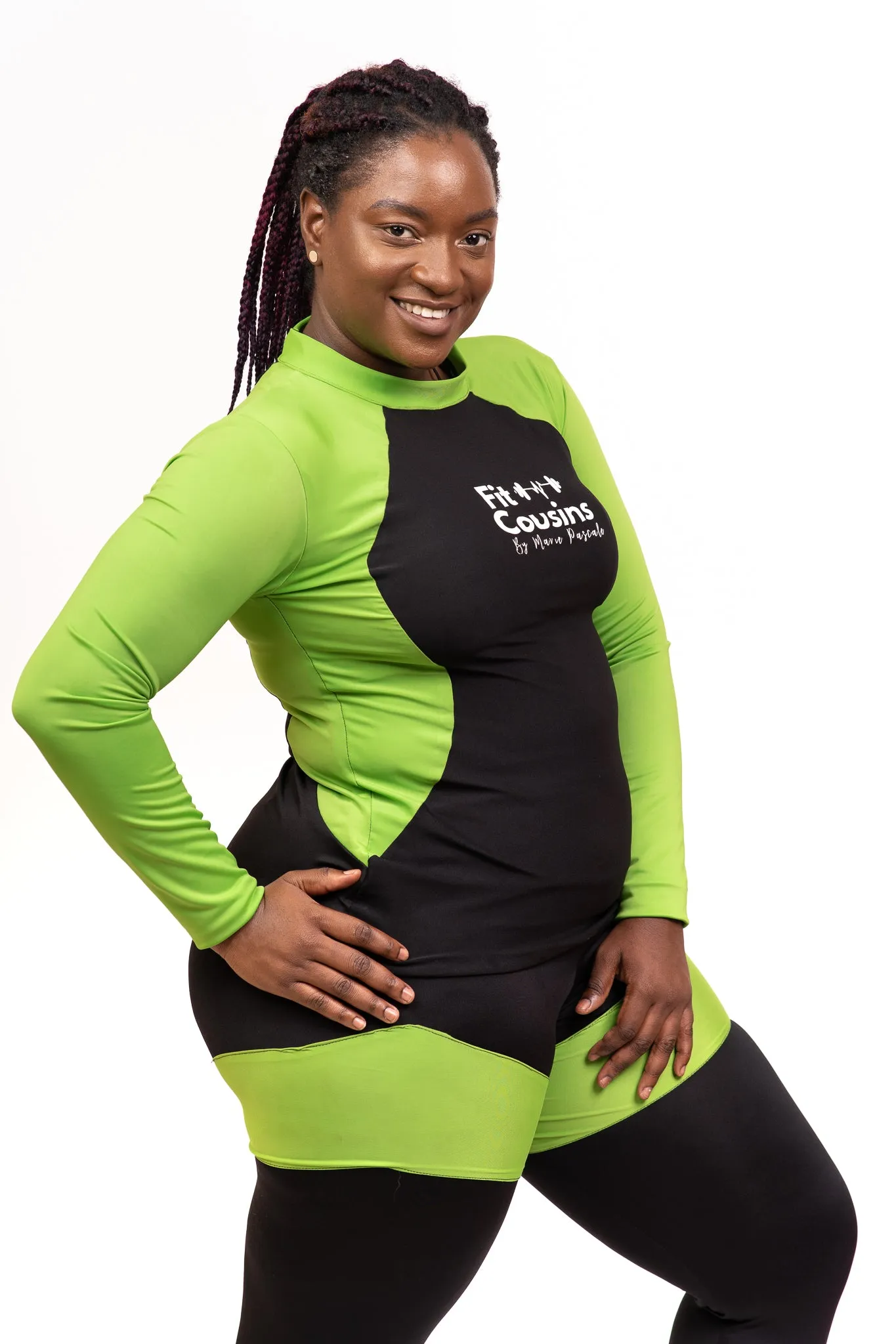 Marie's Daring Green Biker's Workout Leggings Women - LEGGINGS ONLY