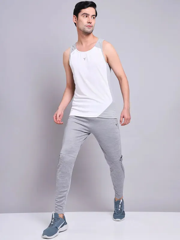 Men Colorblock Slim Fit Scoop Neck Innerwear Vest with TECHNO COOL 