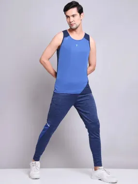 Men Colorblock Slim Fit Scoop Neck Innerwear Vest with TECHNO COOL 