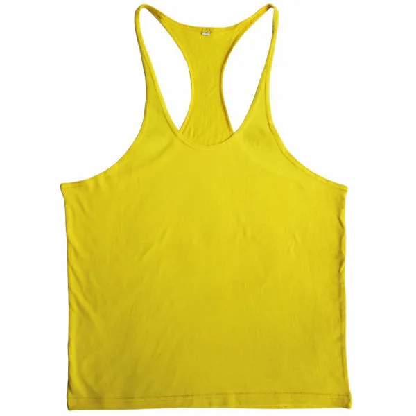 Men Summer Cotton Plain Gym Tank Top Sleeveless T-shirt Workout Bodybuilding Singlet