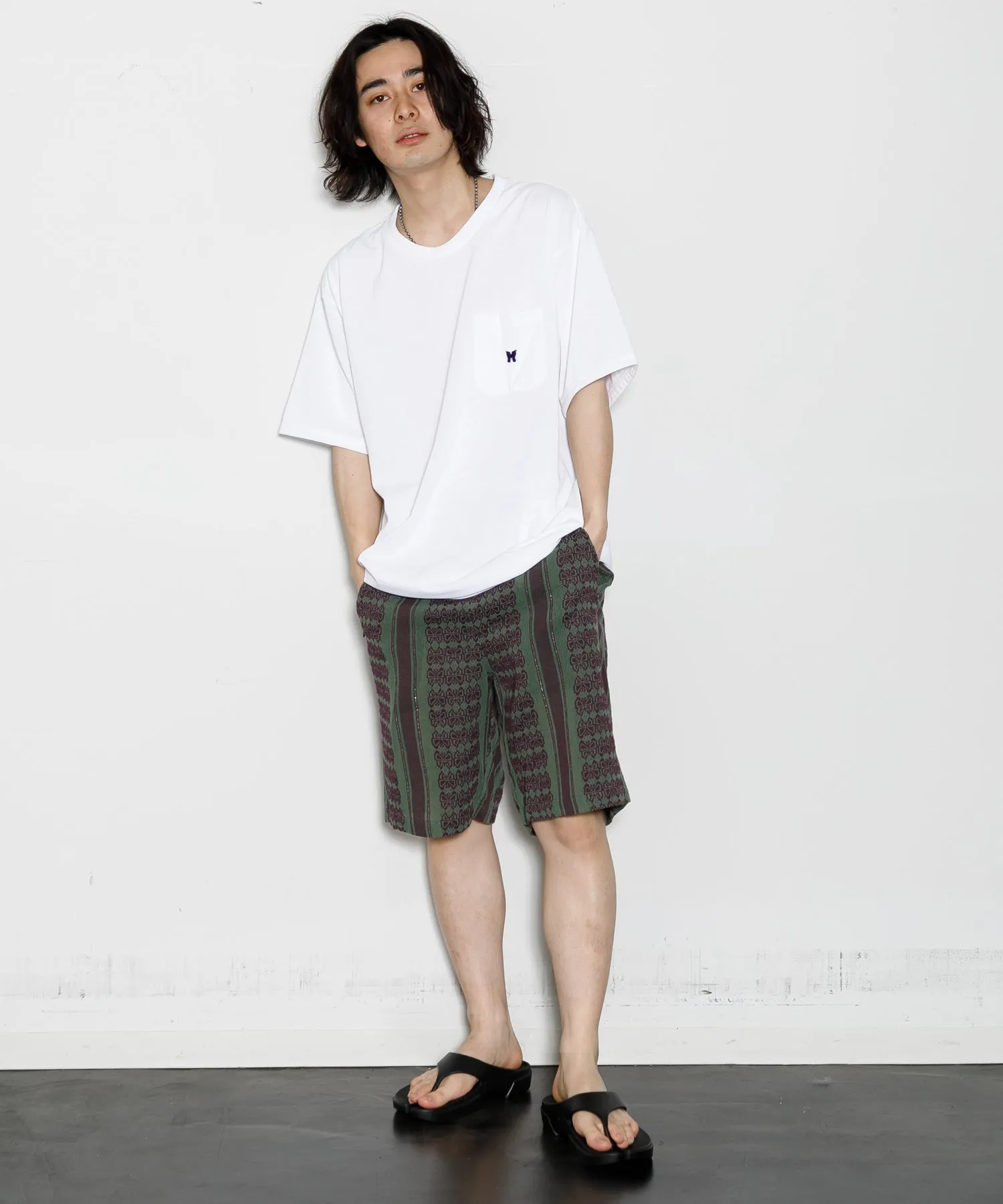 【MEN】NEEDLES Basketball Short - Papillon Stripe Dobby Jq.