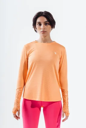 Mock Orange Basic Women Long Sleeve