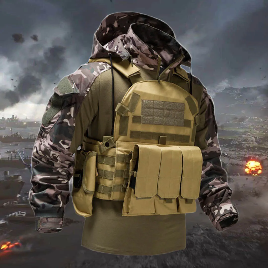 Outdoor Camo Cool Hooded Long Sleeve Men's T-shirt