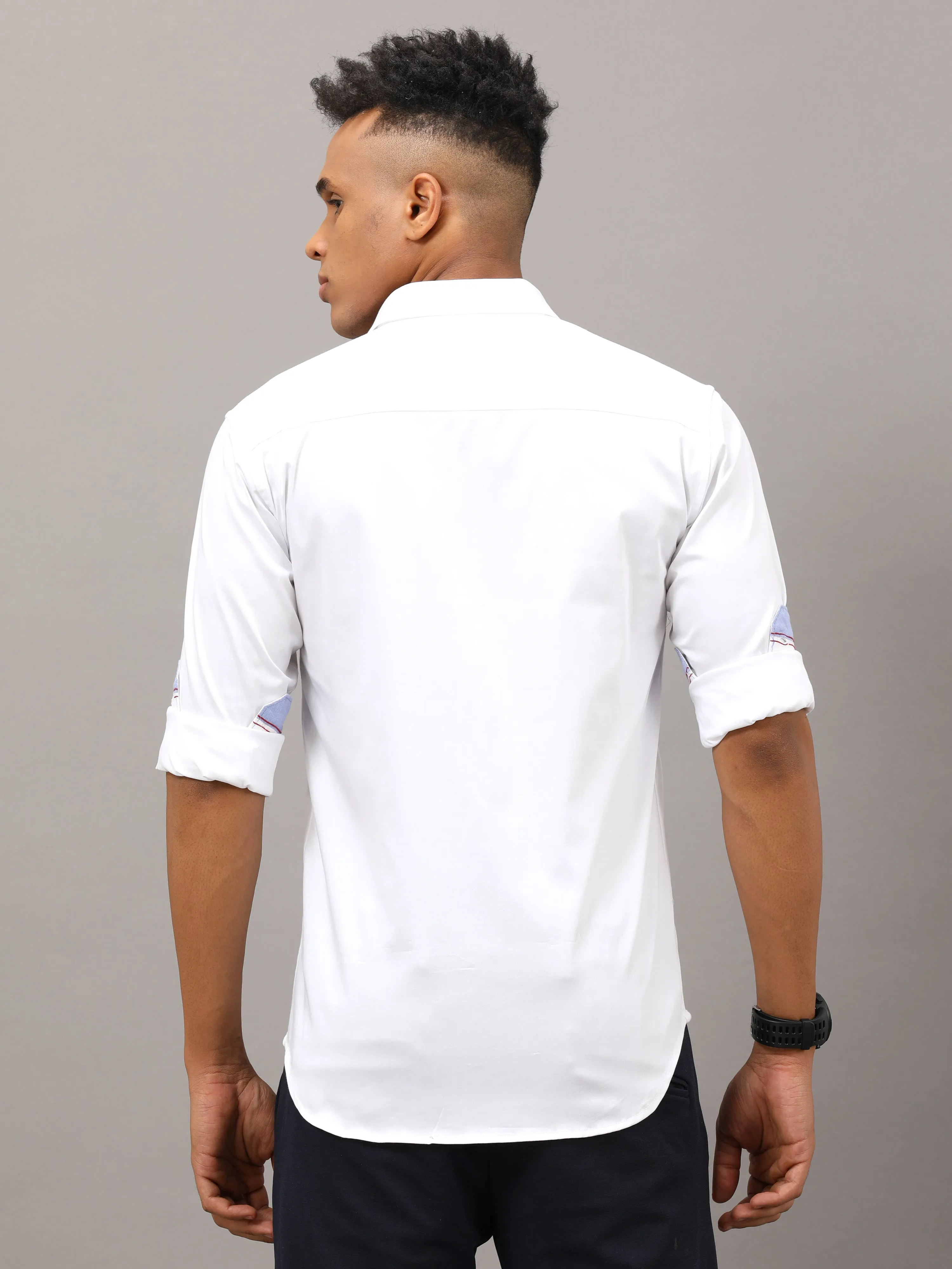 Plain White Shirt Full Sleeve