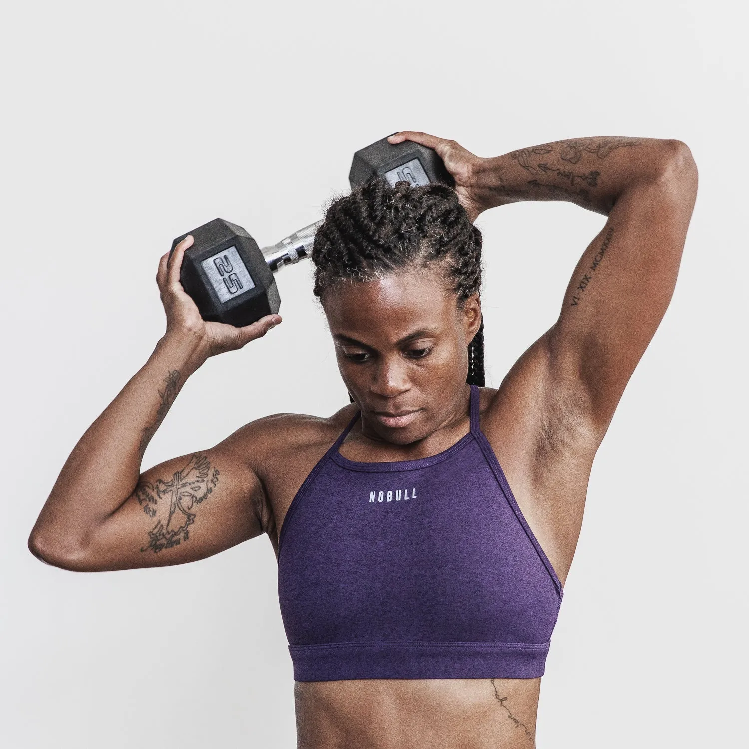 Plush Heather High-Neck Sports Bra