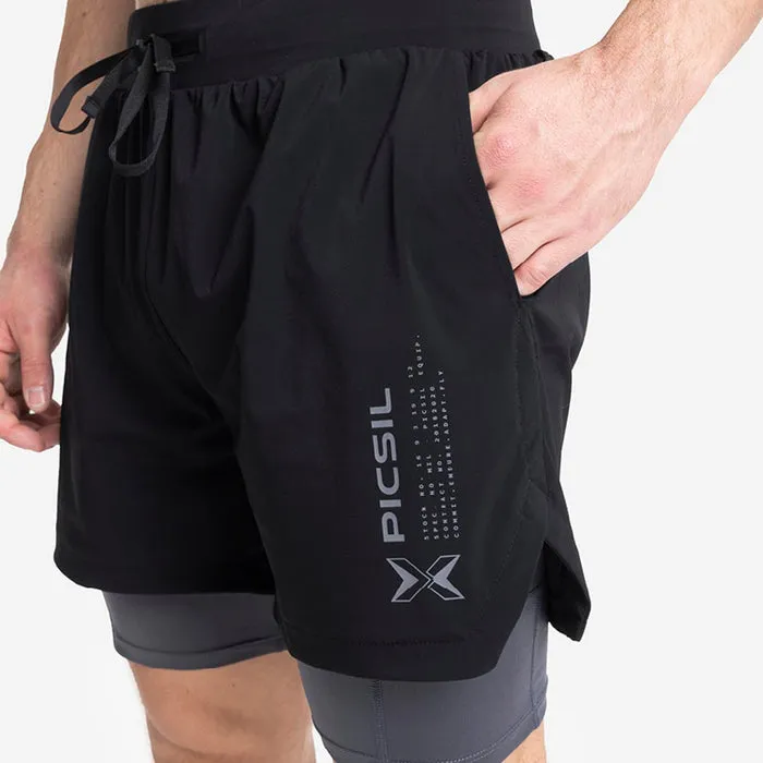 Premium 2-in-1 Shorts - Black