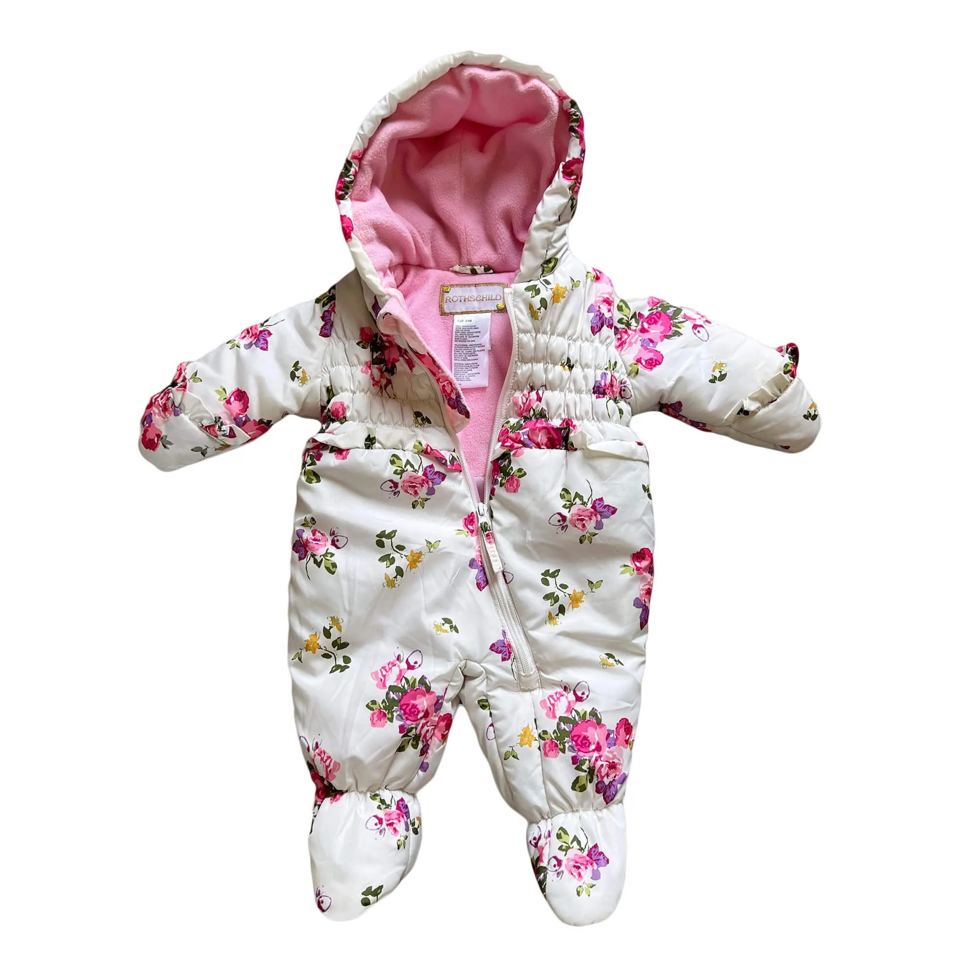 Rothschild Floral Winter Snowsuit for Infant Baby Girl 3M-6M