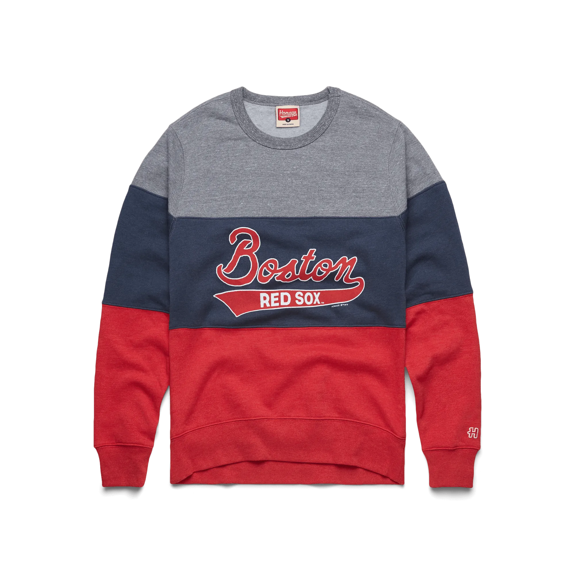 Script Boston Red Sox Stripe Crewneck