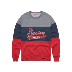 Script Boston Red Sox Stripe Crewneck