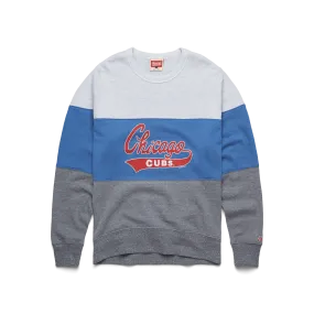 Script Chicago Cubs Stripe Crewneck