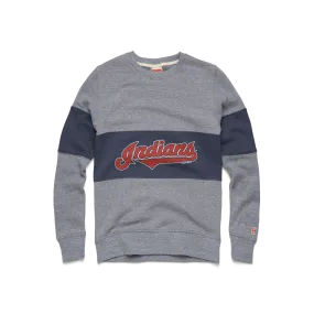 Script Indians Stripe Crewneck