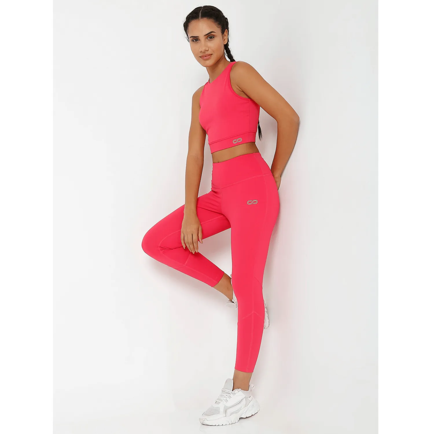 Sparkling Cosmo Cross back Crop Top & 7/8 Leggings