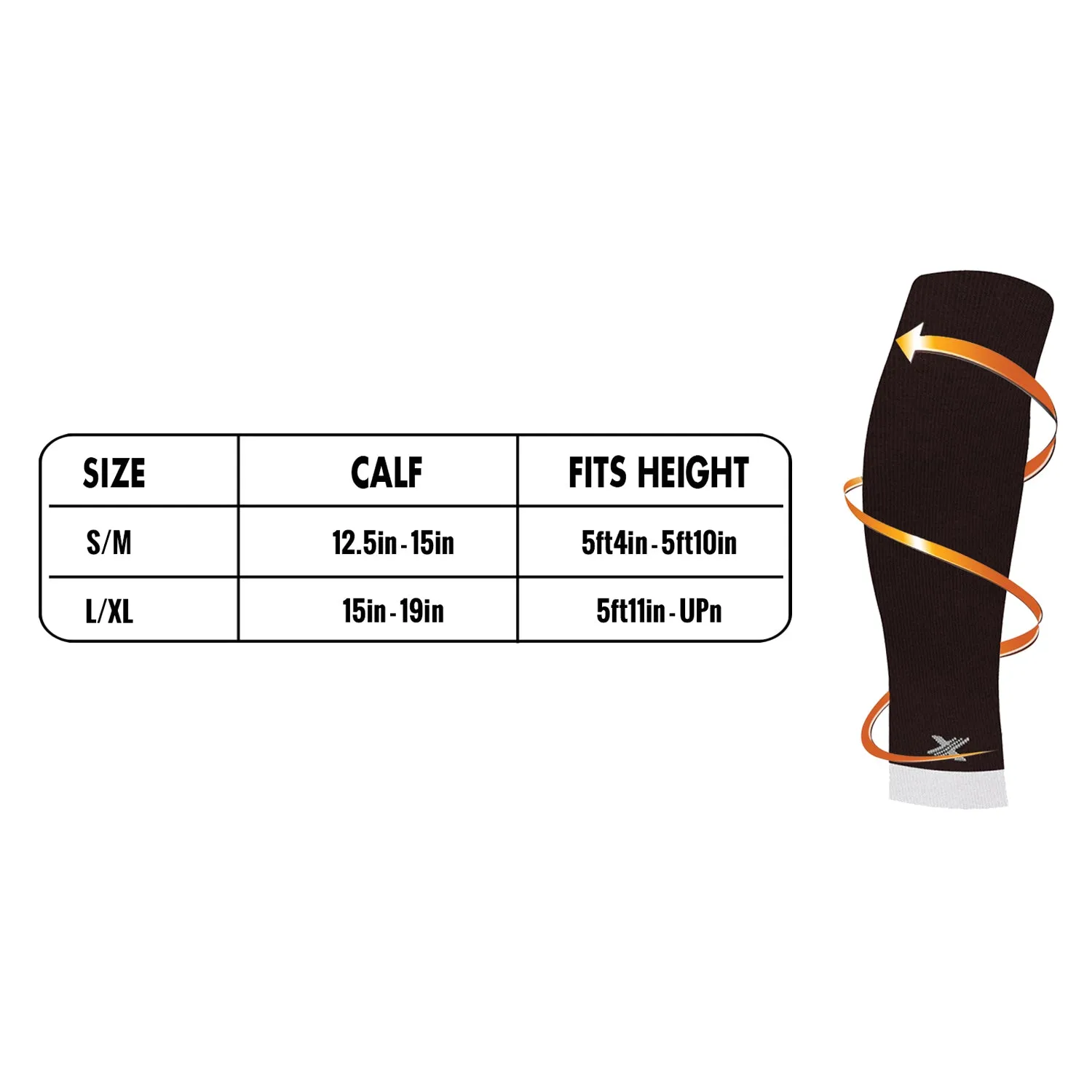 Sports XTF PRO Compression Calf Sleeves