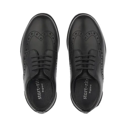 Start-Rite Brogue Snr Black Leather