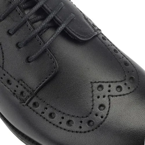 Start-Rite Brogue Snr Black Leather