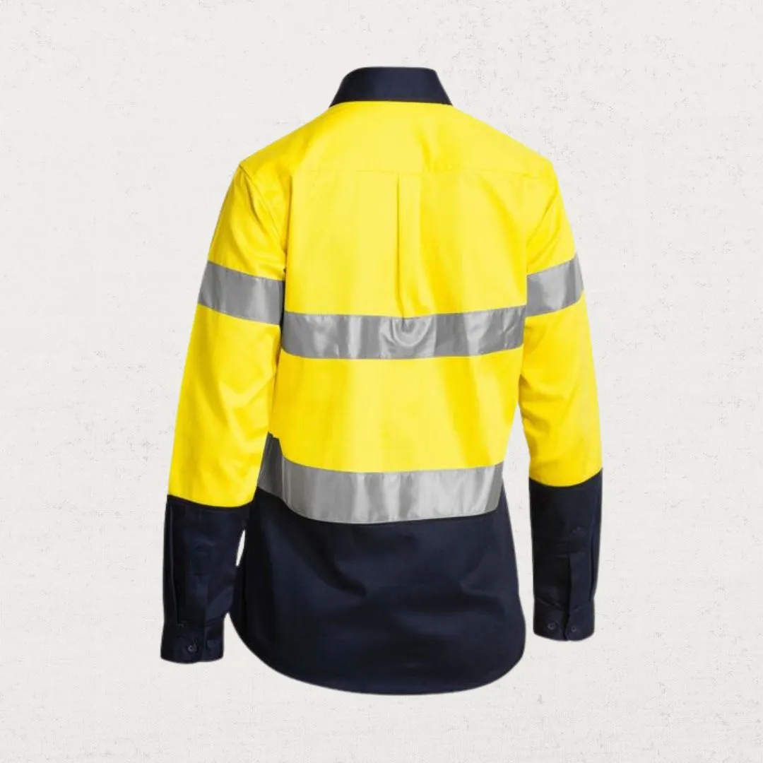 TAPED HI VIS 190GSM DRILL LONG SLEEVE SHIRT