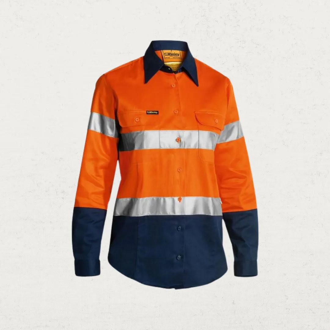 TAPED HI VIS 190GSM DRILL LONG SLEEVE SHIRT