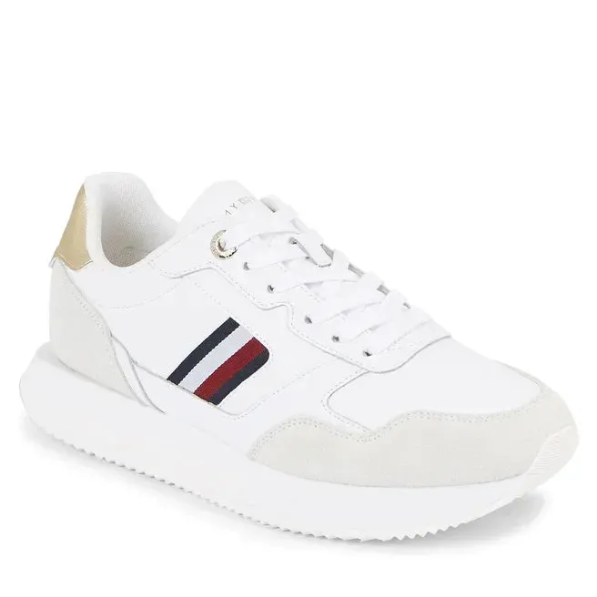 Tommy Hilfiger Global Stripes Lifestyle Runner Women FW0FW07584-WHT